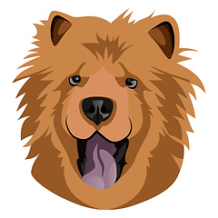 Image showing Happy Chow Chow illustration vector on white background