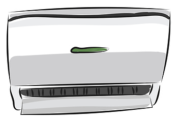 Image showing Clipart of an air conditioner vector or color illustration