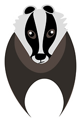 Image showing Clipart of the badger animal vector or color illustration