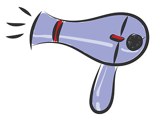 Image showing Violet hair dryer vector or color illustration