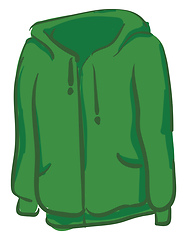 Image showing A green hoody vector or color illustration