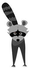 Image showing A little raccoon vector or color illustration