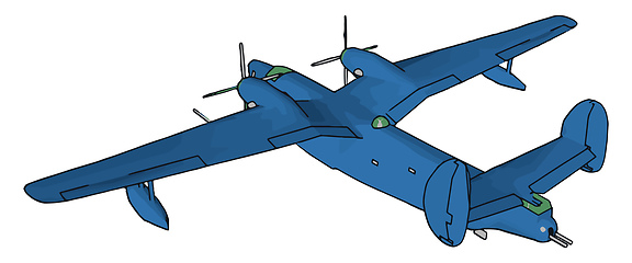 Image showing Aircrafts airplane vector or color illustration