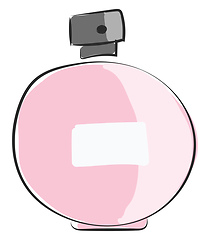 Image showing Pink perfume vector or color illustration
