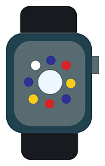 Image showing Simple vector illustration on white background of a smart clock