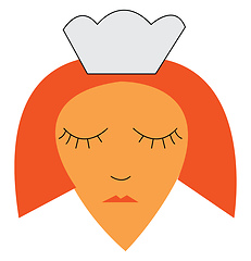 Image showing Nurse with orange hair vector or color illustration