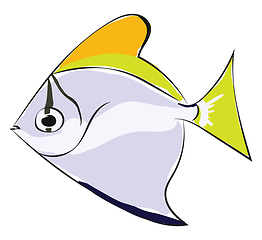 Image showing Monodactylus argentus/Silver moonyfish/Silver moony/Butter bream