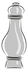 Image showing Grey pepper jar animation illustration vector on white backgroun