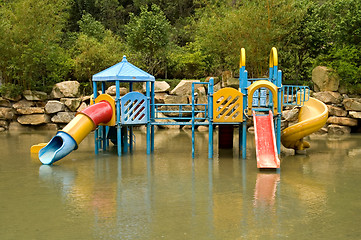 Image showing Colorful water playground