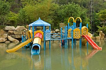 Image showing Colorful water playground