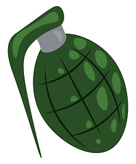 Image showing Army hand grenade vector or color illustration