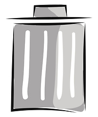 Image showing Painting of a grey bin vector or color illustration