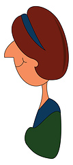 Image showing A profile of a girl vector or color illustration