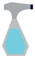 Image showing Spray bottle with blue liquid vector or color illustration