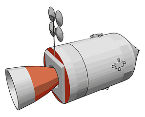 Image showing The space craft cartoon vector or color illustration