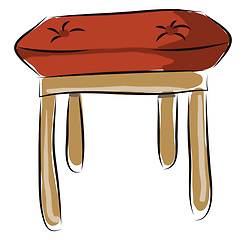 Image showing Small chair illustration vector on white background 