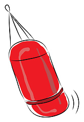 Image showing Punching bag illustration vector on white background 