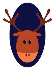 Image showing Deer on a blue backgroung vector illustration 