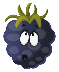 Image showing Amazed mulberry monster illustration vector on white background