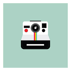 Image showing A polaroid camera vector or color illustration