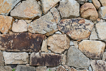 Image showing Rock stone wall