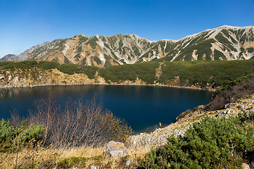 Image showing Mikurigaike pond in Tateyama of Japan