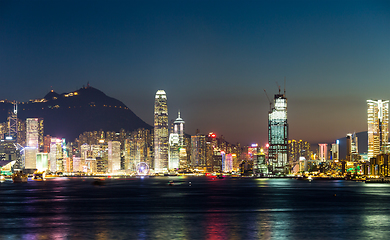 Image showing Hong Kong skyline at night