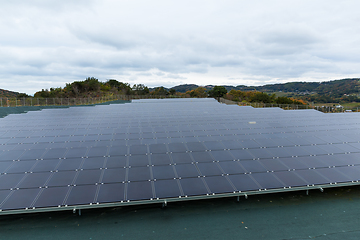 Image showing Solar energy panel plant 