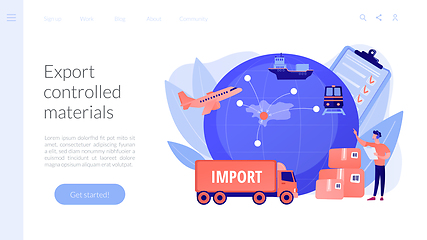 Image showing Export control concept landing page
