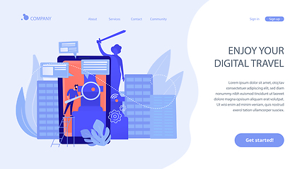 Image showing Smart destinations project concept landing page