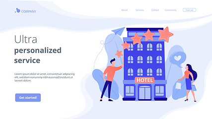 Image showing Boutique hotel concept landing page.