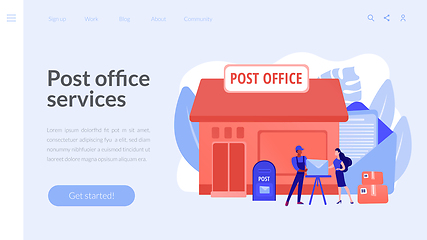 Image showing Post office concept landing page