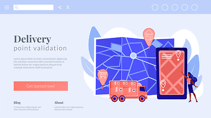 Image showing Delivery point concept landing page