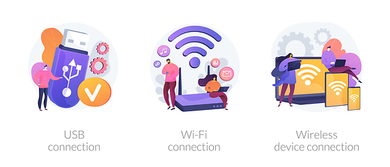 Image showing Remote connection vector concept metaphors.