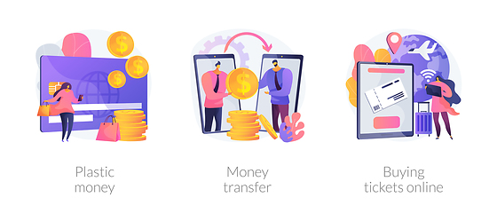 Image showing Electronic transactions abstract concept vector illustrations.