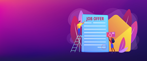 Image showing Job offer concept banner header