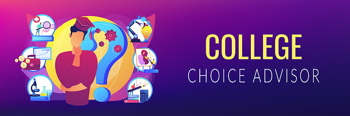 Image showing College choice concept banner header