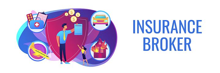 Image showing Insurance broker concept banner header
