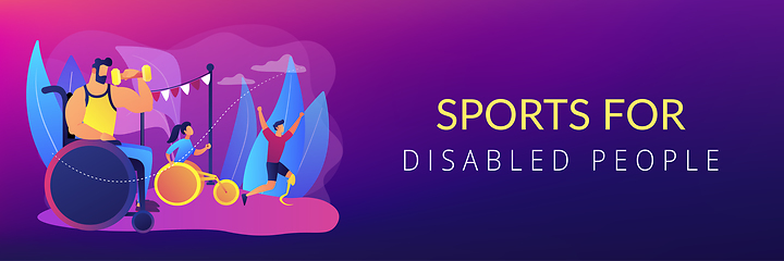 Image showing Disabled sports concept banner header