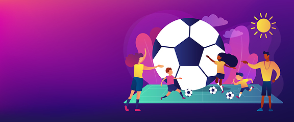 Image showing Soccer camp concept banner header.