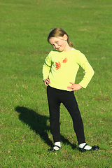 Image showing little girl standing at in the majestic position