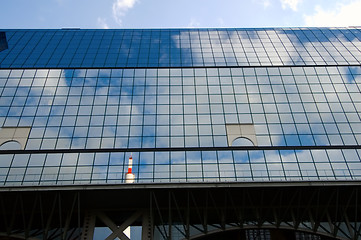 Image showing Glass wall of commercial building