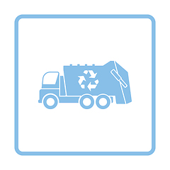 Image showing Garbage car recycle icon