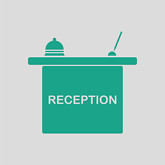 Image showing Hotel reception desk icon