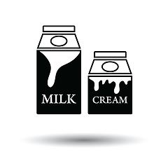 Image showing Milk and cream container icon