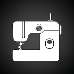 Image showing Modern sewing machine icon