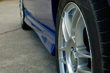 Image showing Close up of car wheel