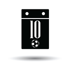 Image showing Soccer calendar icon