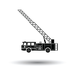 Image showing Fire service truck icon