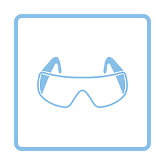 Image showing Icon of chemistry protective eyewear